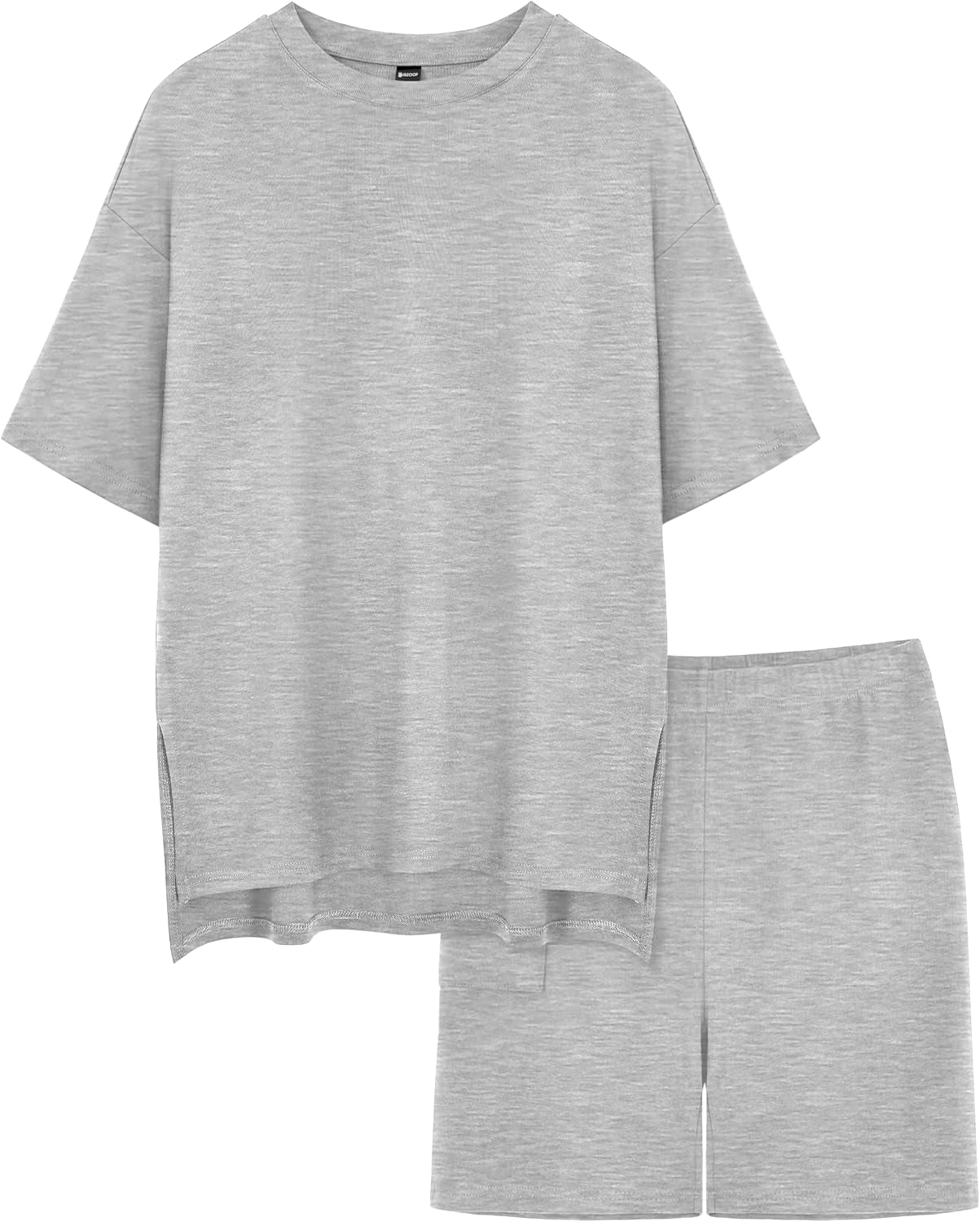 Women'S 2 Piece Lounge Sets 2026 Casual Summer Airport Travel Outfits Oversized Shirts Biker Shorts Matching Clothing