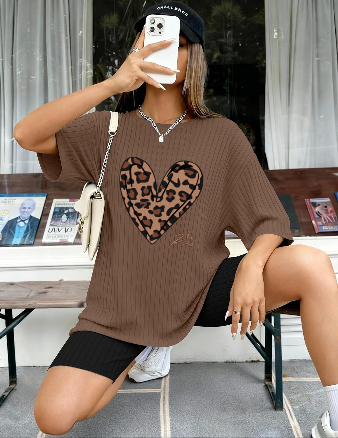 Pajamas 2 Piece Lounge Sets Ribbed Knit Matching Outfits T-Shirt Biker Shorts Sleepwear Loungewear Sweatsuits