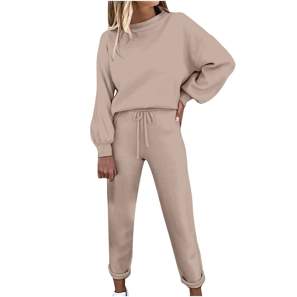 Sweatsuit Sets for Women 2 Piece Long Sleeve Sweatshirt Top and Jogger Pants Fall Activewear Lounge Sets Loose Fit Workout Sets Matching Tracksuit