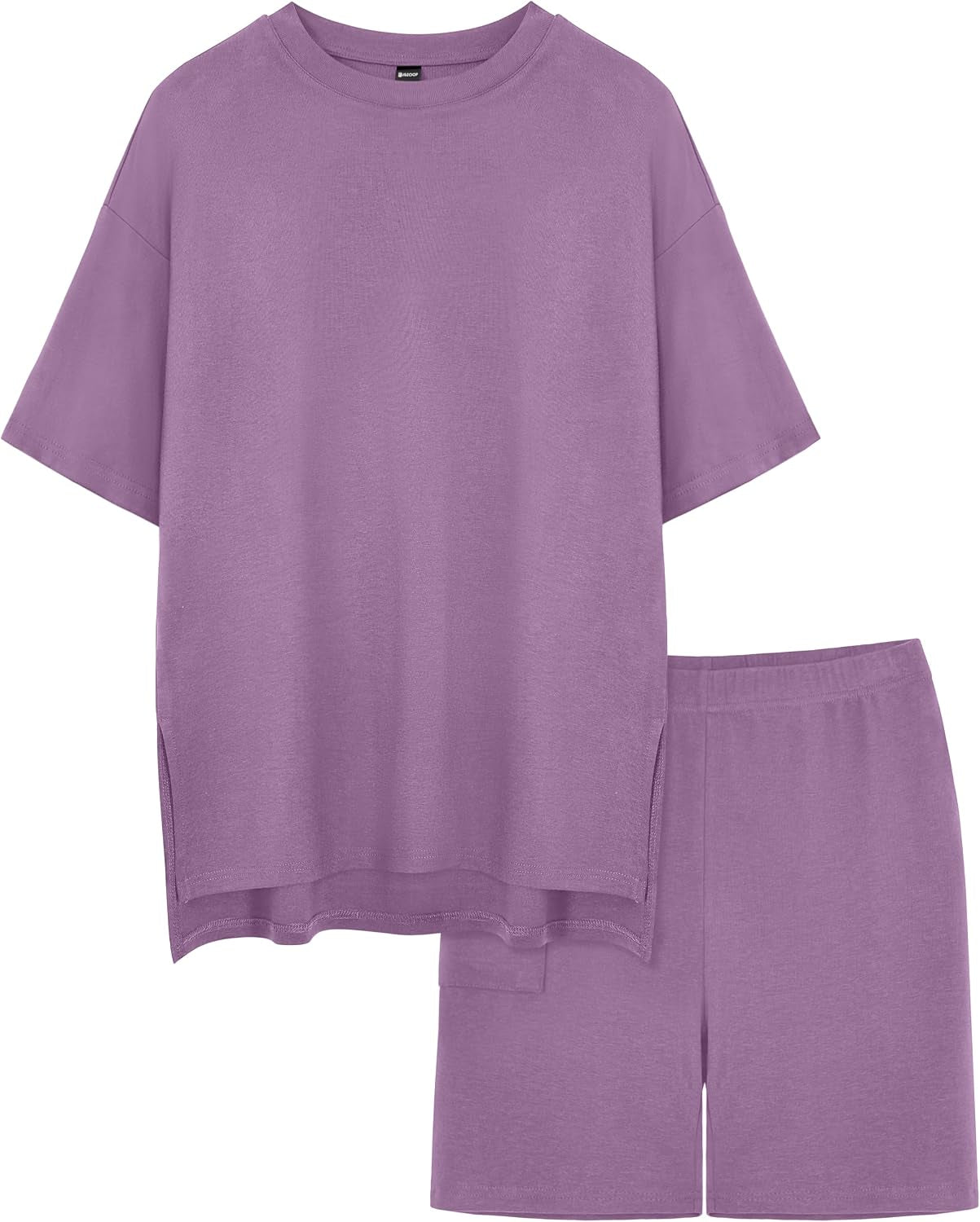 Women'S 2 Piece Lounge Sets 2026 Casual Summer Airport Travel Outfits Oversized Shirts Biker Shorts Matching Clothing